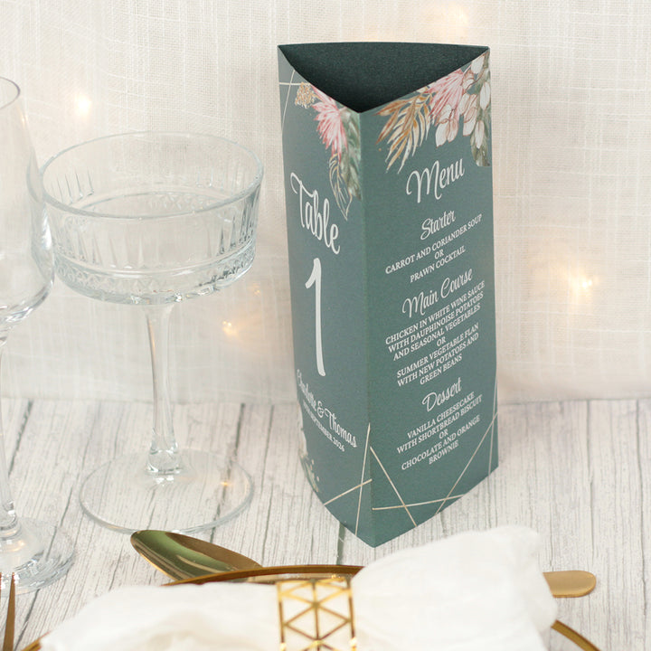 Tropical Boho Tri-Fold Freestanding Centrepiece