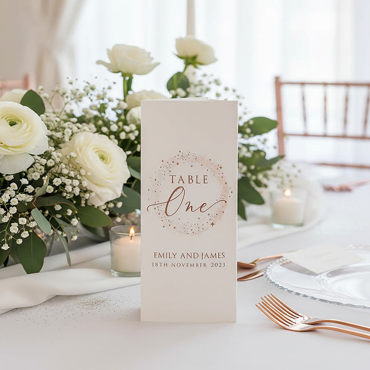 Sparkly Circle Tri-Fold Freestanding Table Centrepiece