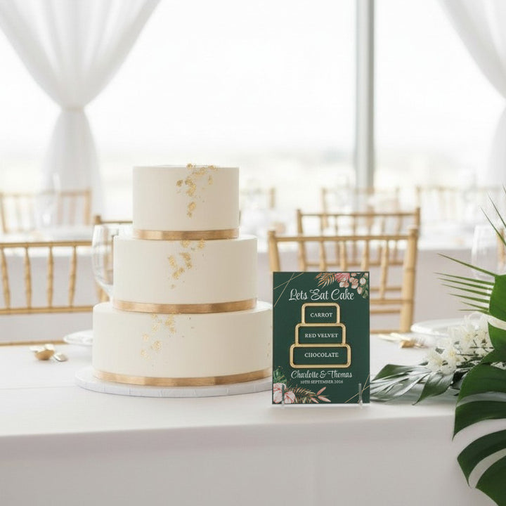 Tropical Boho Cake Flavour acrylic sign