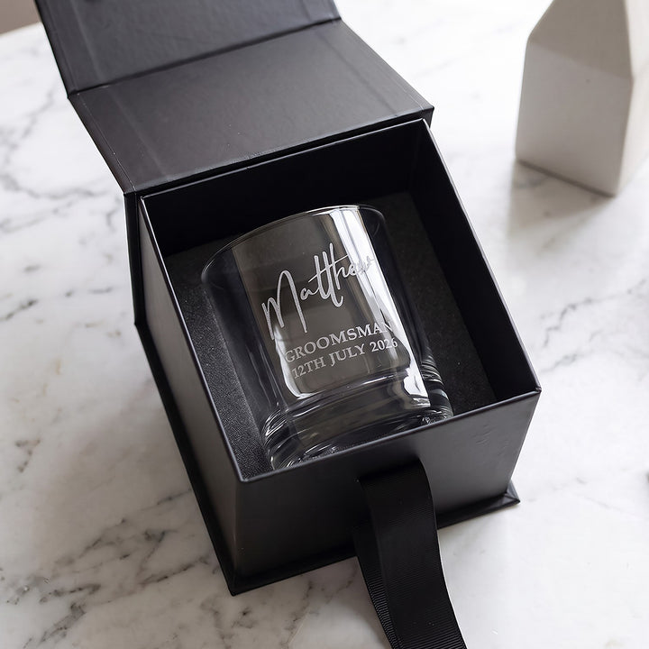 Wedding Role Groomsman Whiskey Glass