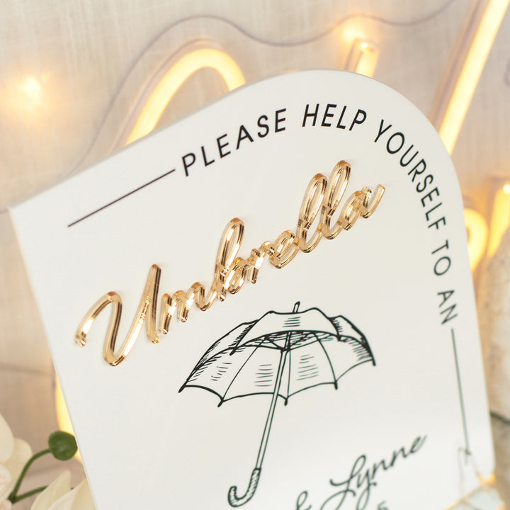 Modern Arch Umbrella Acrylic Sign