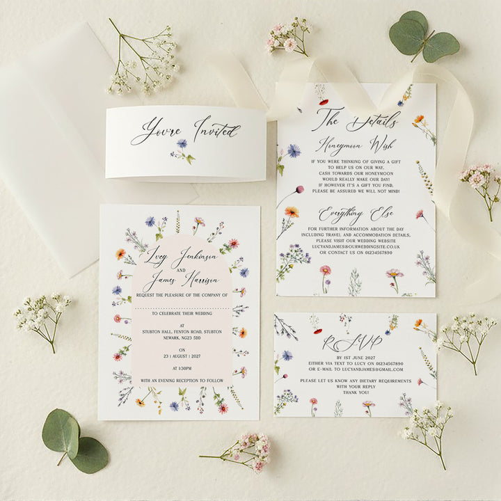 Meadow Vellum Wrapped Invitation Bundle