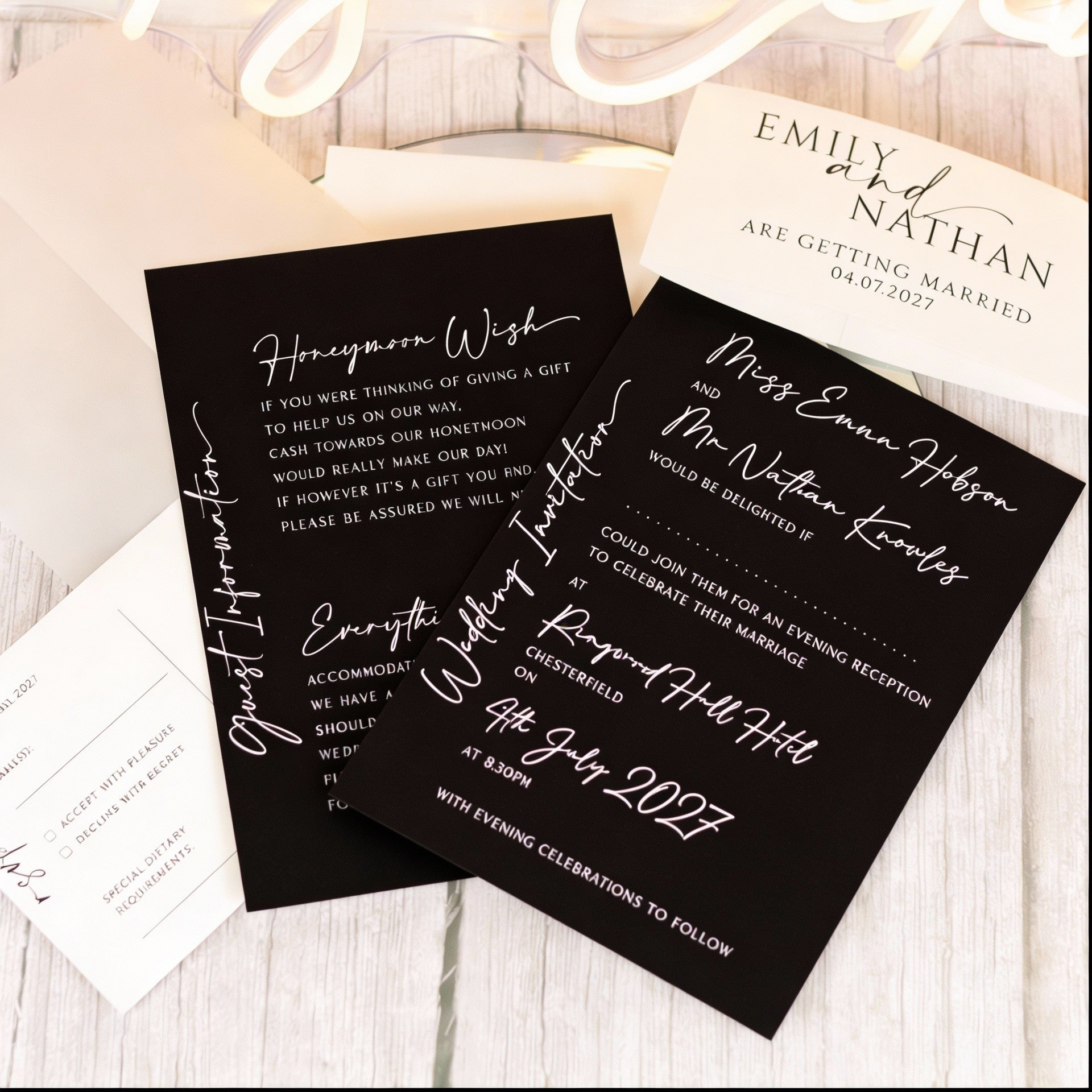 Manhattan Vellum Wrapped Invitation Bundle