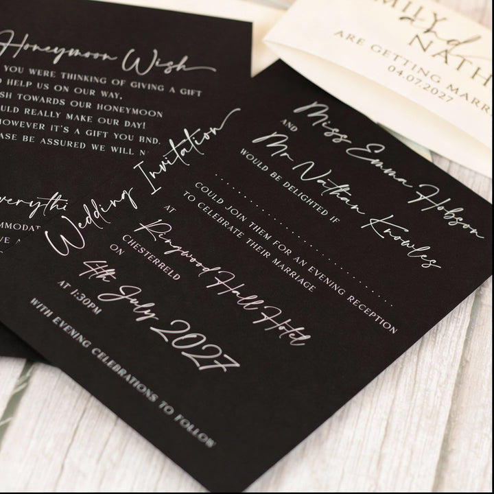 Manhattan Vellum Wrapped Invitation Bundle