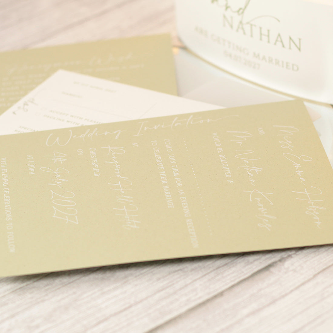 Manhattan Vellum Wrapped Invitation Bundle