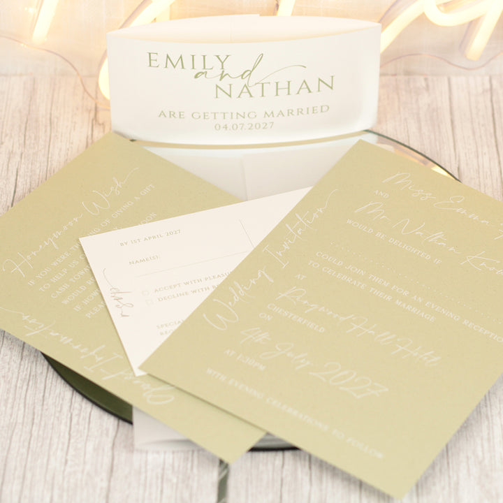 Manhattan Vellum Wrapped Invitation Bundle