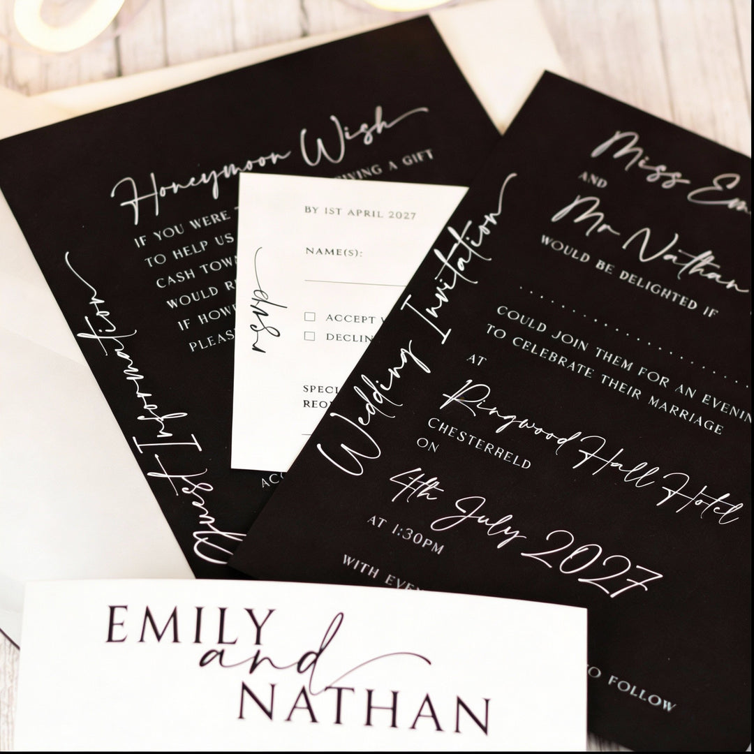 Manhattan Vellum Wrapped Invitation Bundle