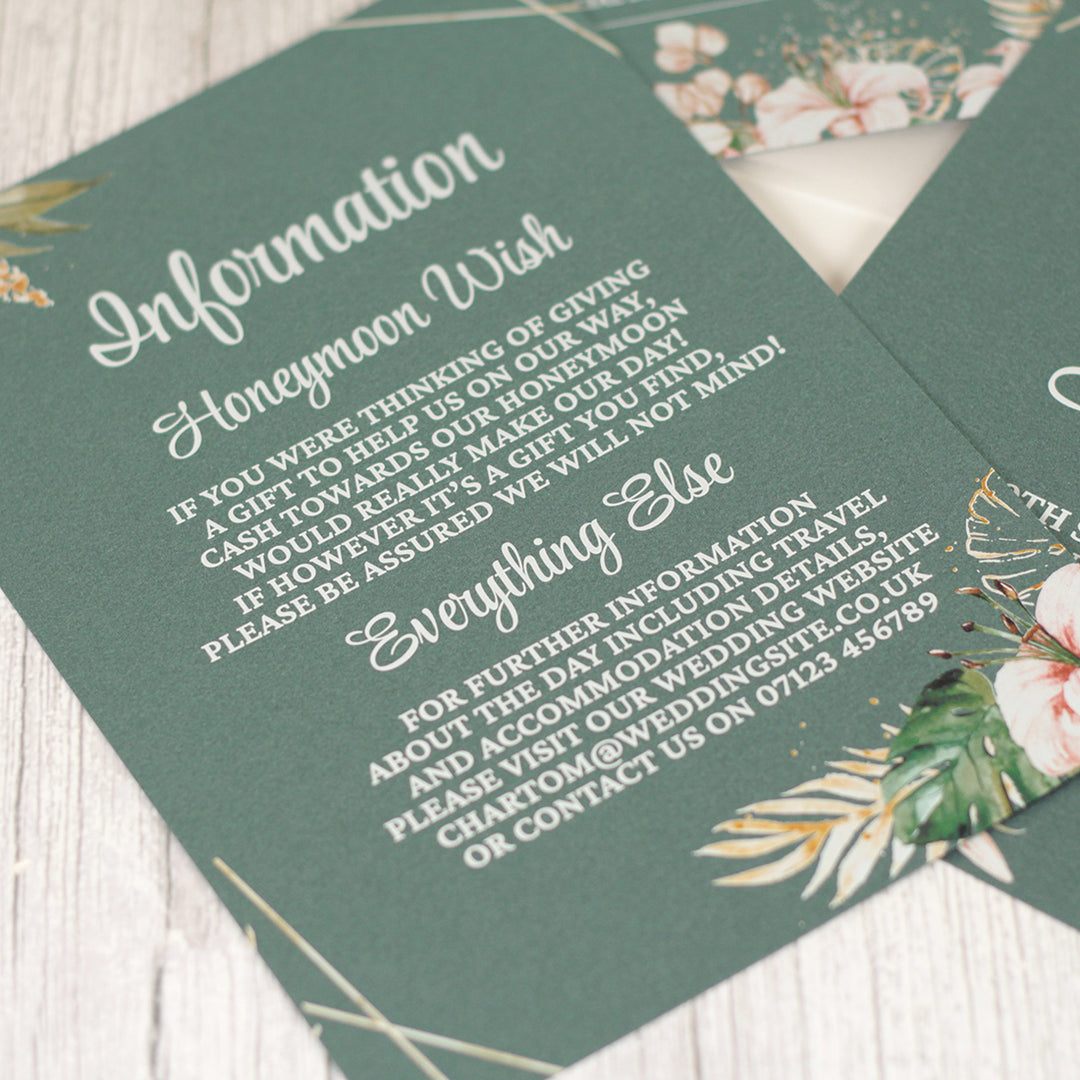 Tropical Boho Vellum Wrapped Invitation Bundle