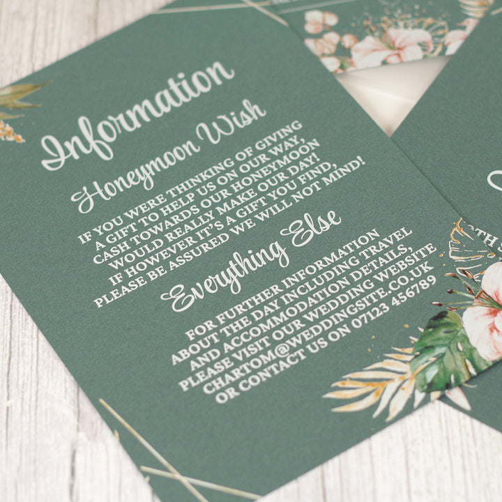 Tropical Boho Vellum Wrapped Invitation Bundle