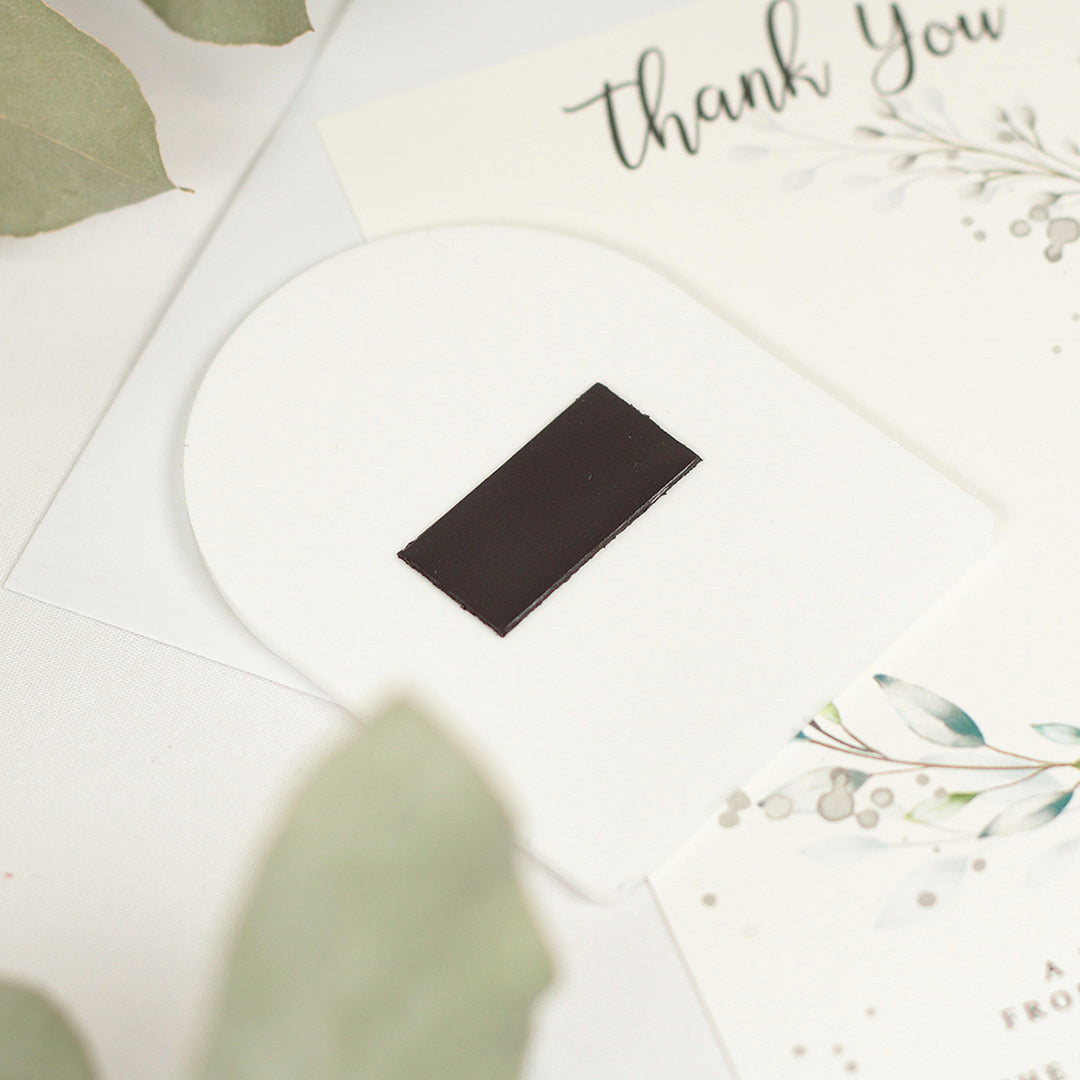 Botanical Wreath Acrylic Photo Wedding Thank You Magnets-Weddings by Lumi