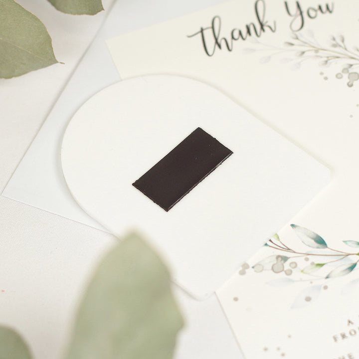 Botanical Wreath Acrylic Photo Wedding Thank You Magnets-Weddings by Lumi