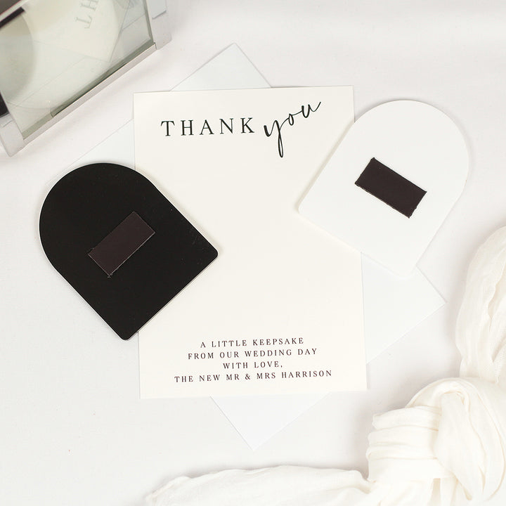 Modern Acrylic Photo Wedding Thank You Magnet-Weddings by Lumi