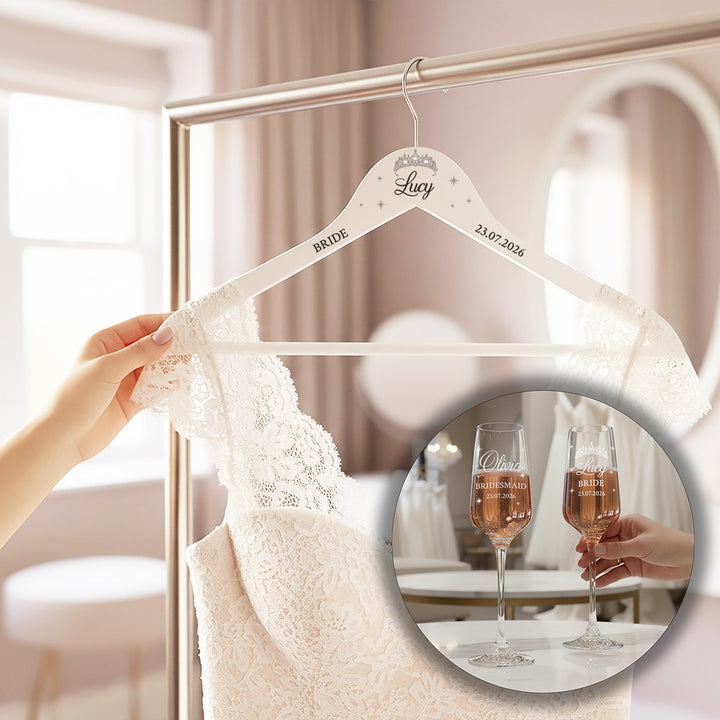 Diamante Embellished Wedding Dress Bridal Party Hanger