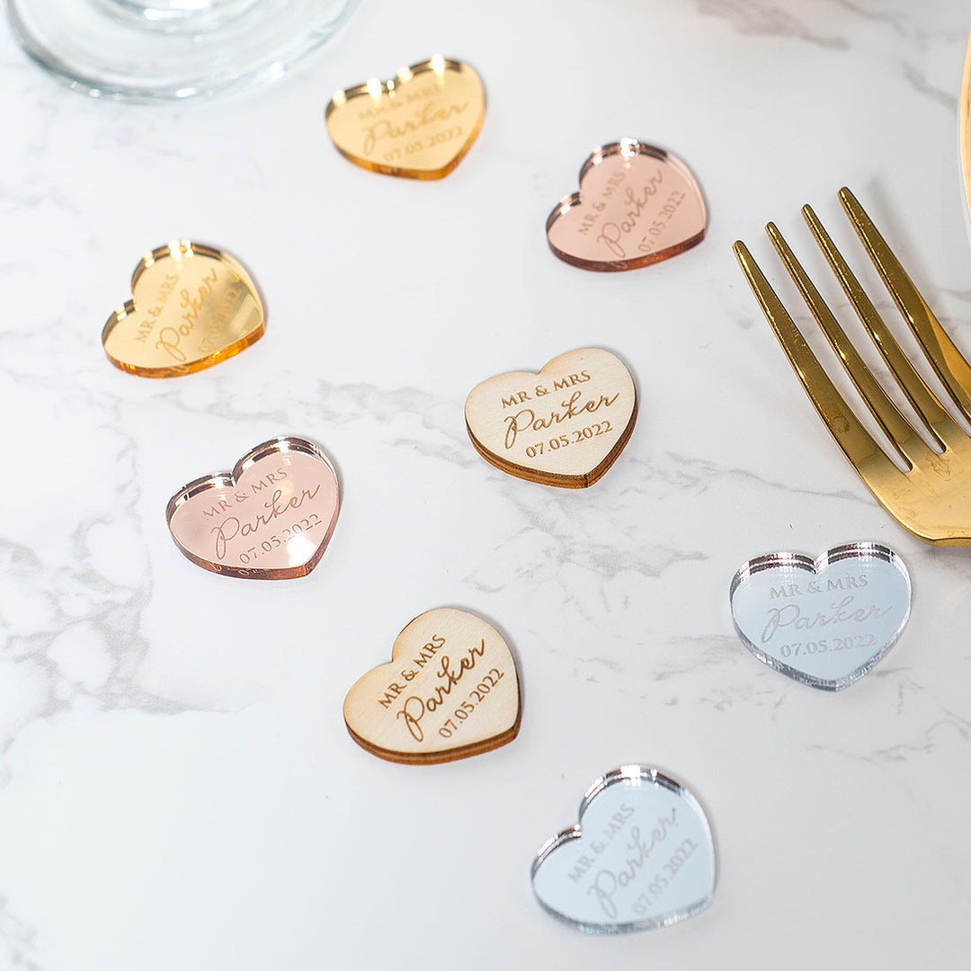 Heart Table Scatter Confetti Favour Party Decorations-Weddings by Lumi
