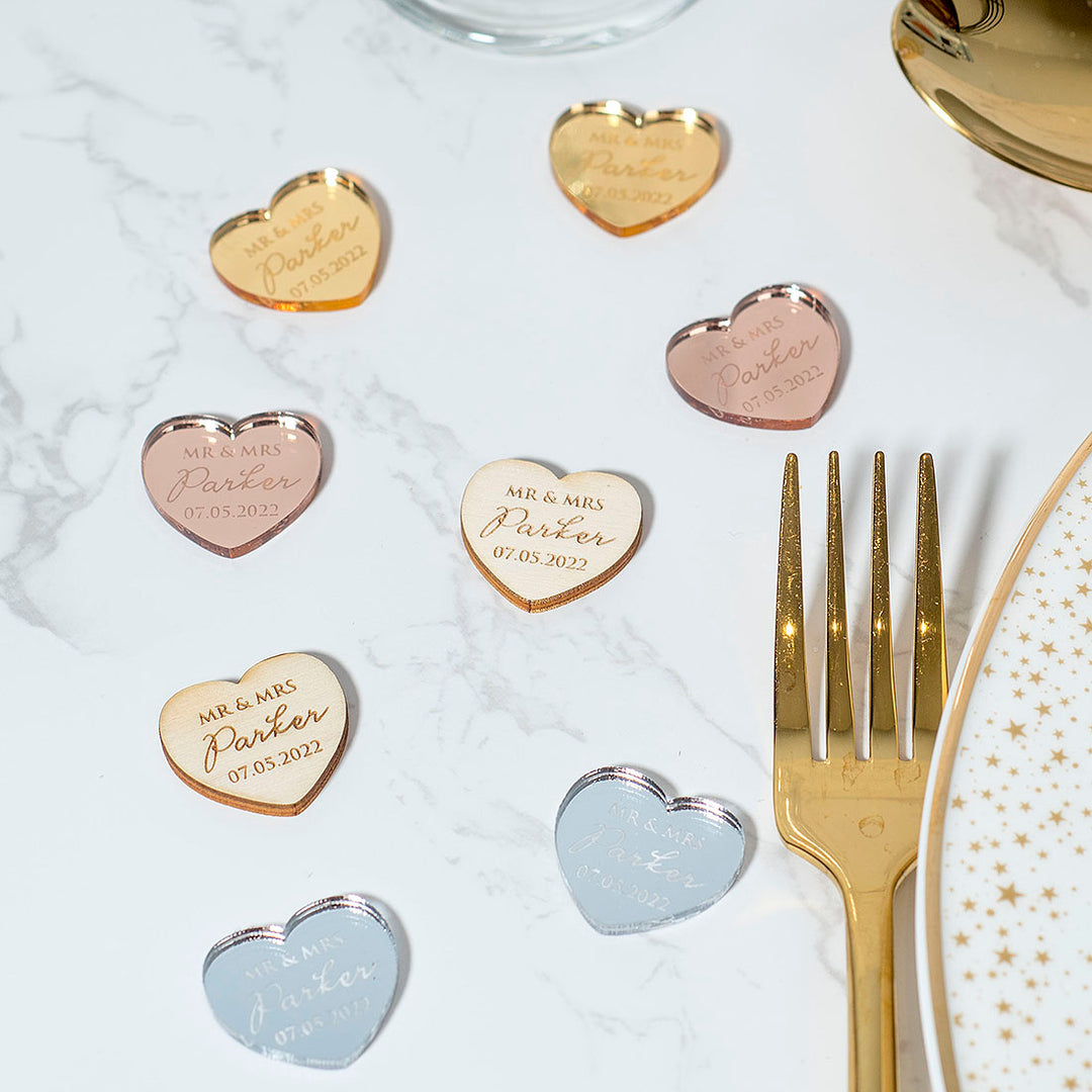 Heart Table Scatter Confetti Favour Party Decorations-Weddings by Lumi