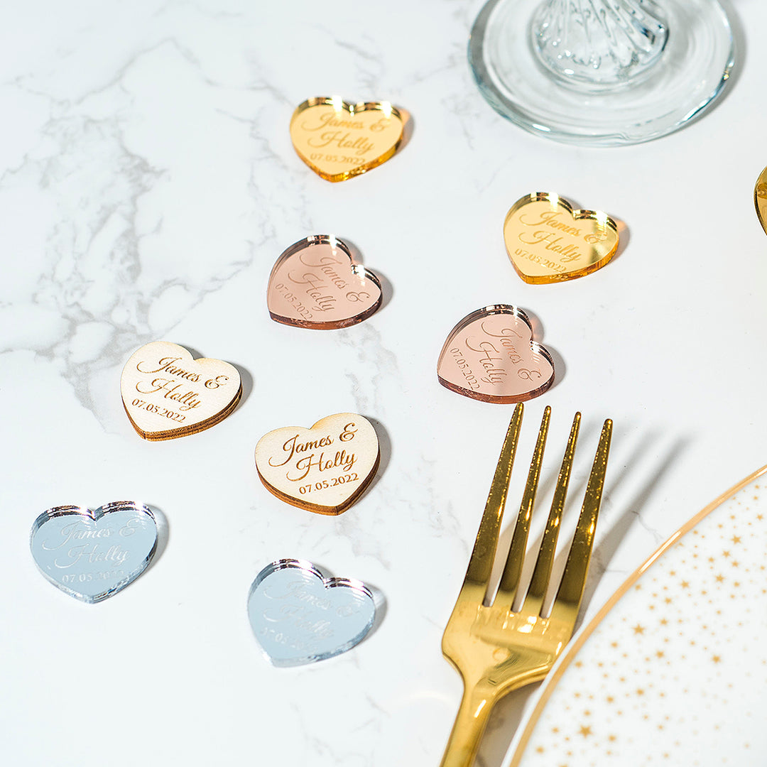 Heart Table Scatter Confetti Favour Party Decorations-Weddings by Lumi