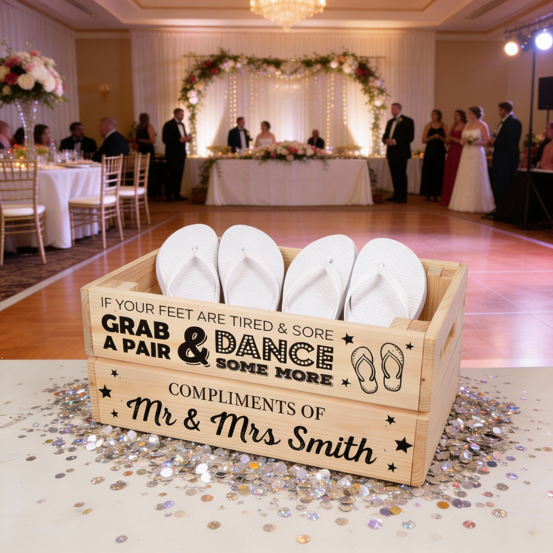 Wedding Flip Flop Crate