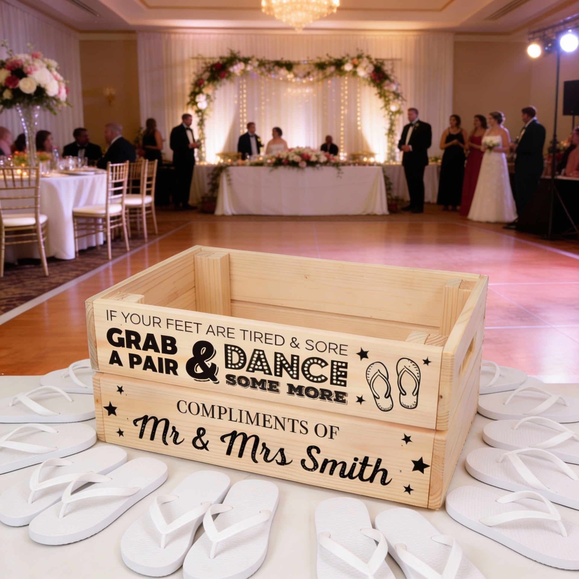 Wedding Flip Flop Crate