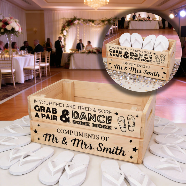 Wedding Flip Flop Crate