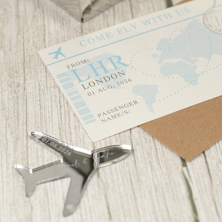 Boarding Pass Destination Wedding Invitation and Magnet-Weddings by Lumi
