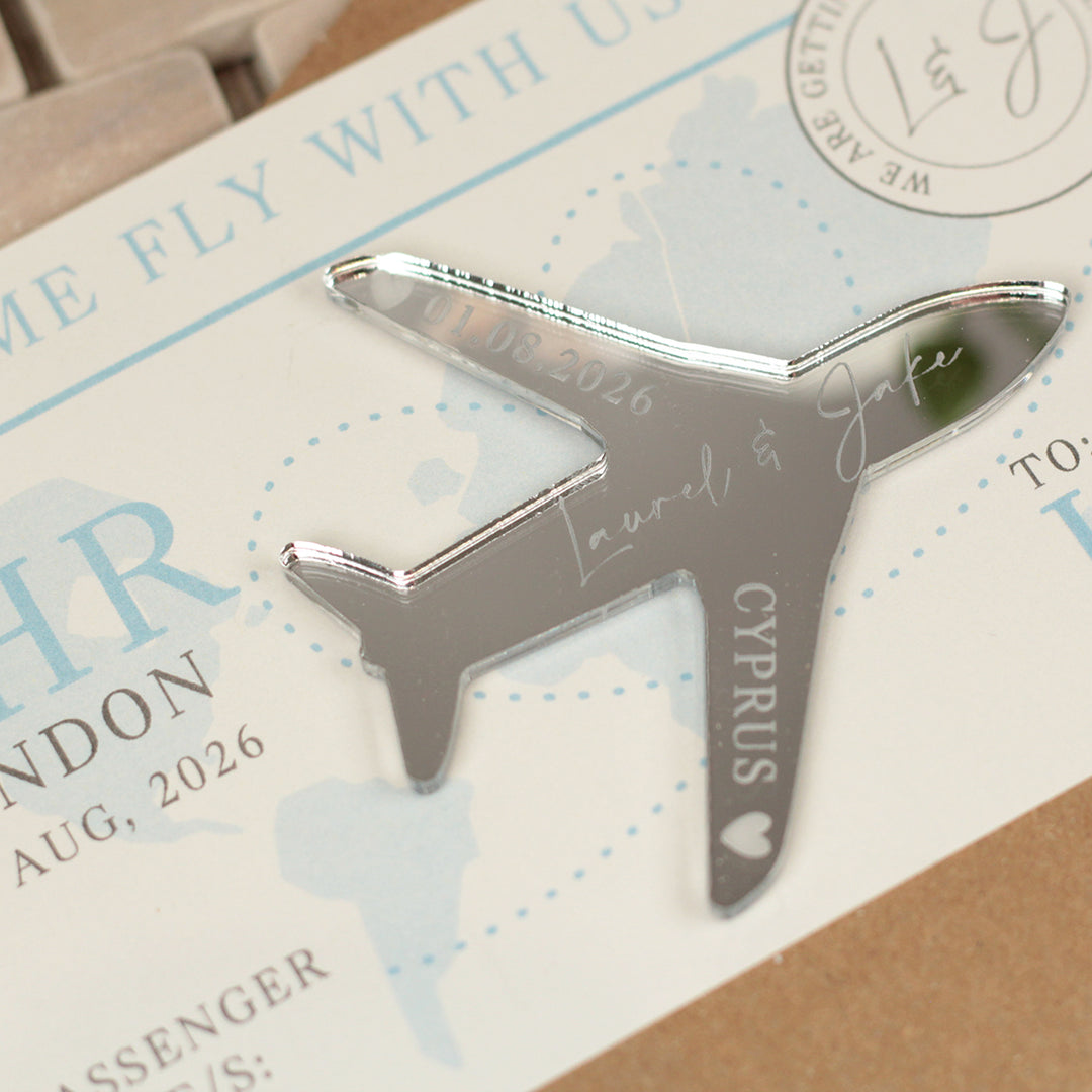Boarding Pass Destination Wedding Invitation and Magnet-Weddings by Lumi