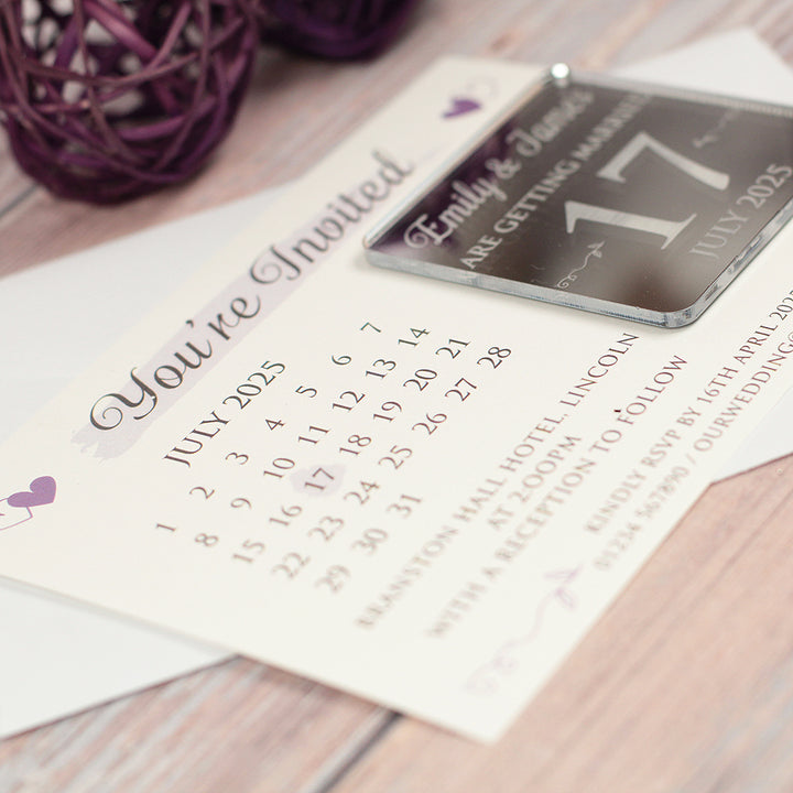Calendar Wedding Invitation Magnet-Weddings by Lumi