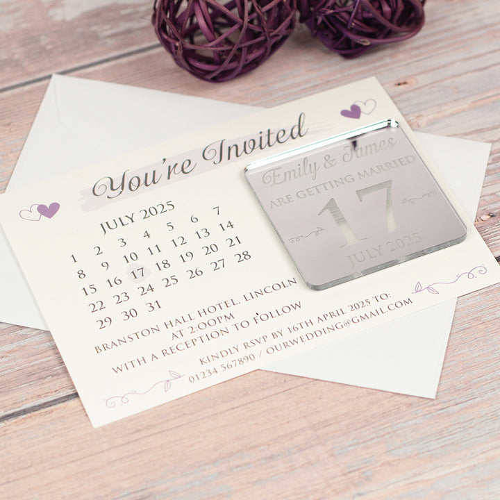 Calendar Wedding Invitation Magnet-Weddings by Lumi