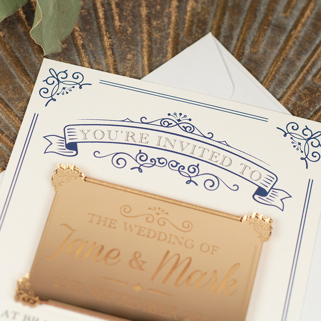 Art Deco Elegance Wedding Invitation Magnet
