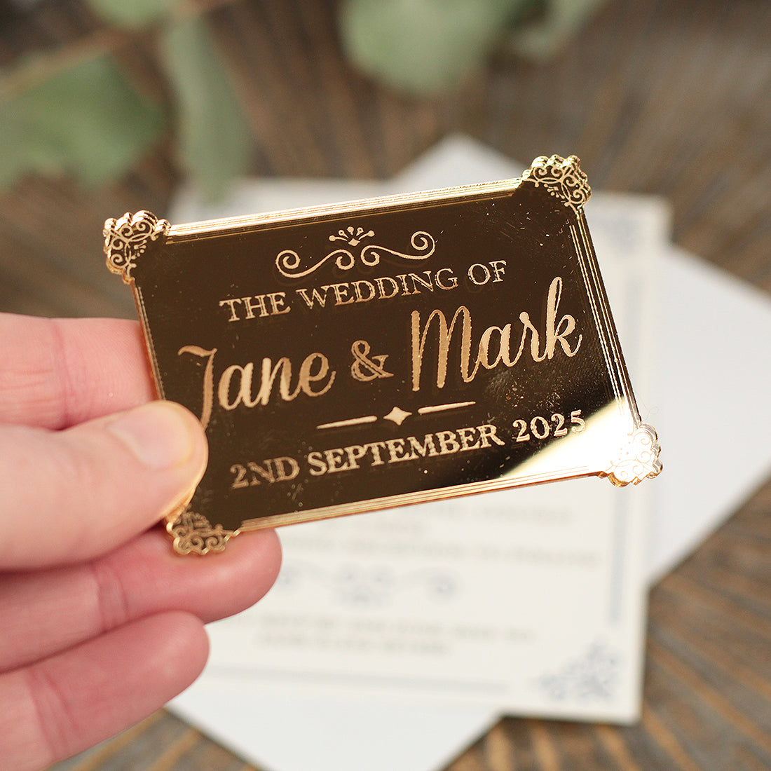 Art Deco Elegance Wedding Invitation Magnet