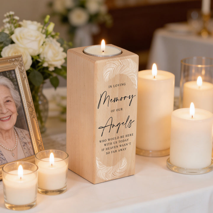 Angels Memorial tea light candle holder