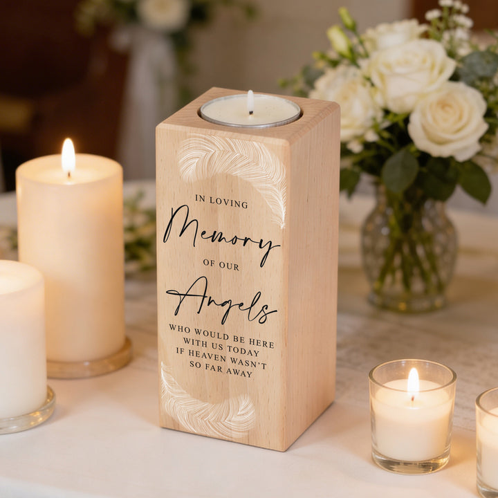 Angels Memorial tea light candle holder