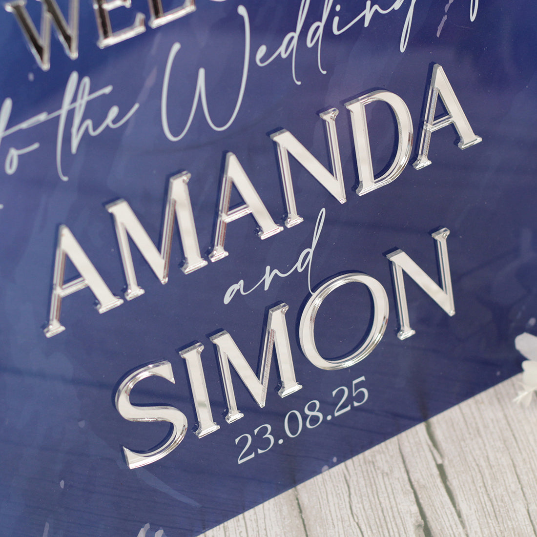 Colour Splash Welcome to Our Wedding Acrylic Sign