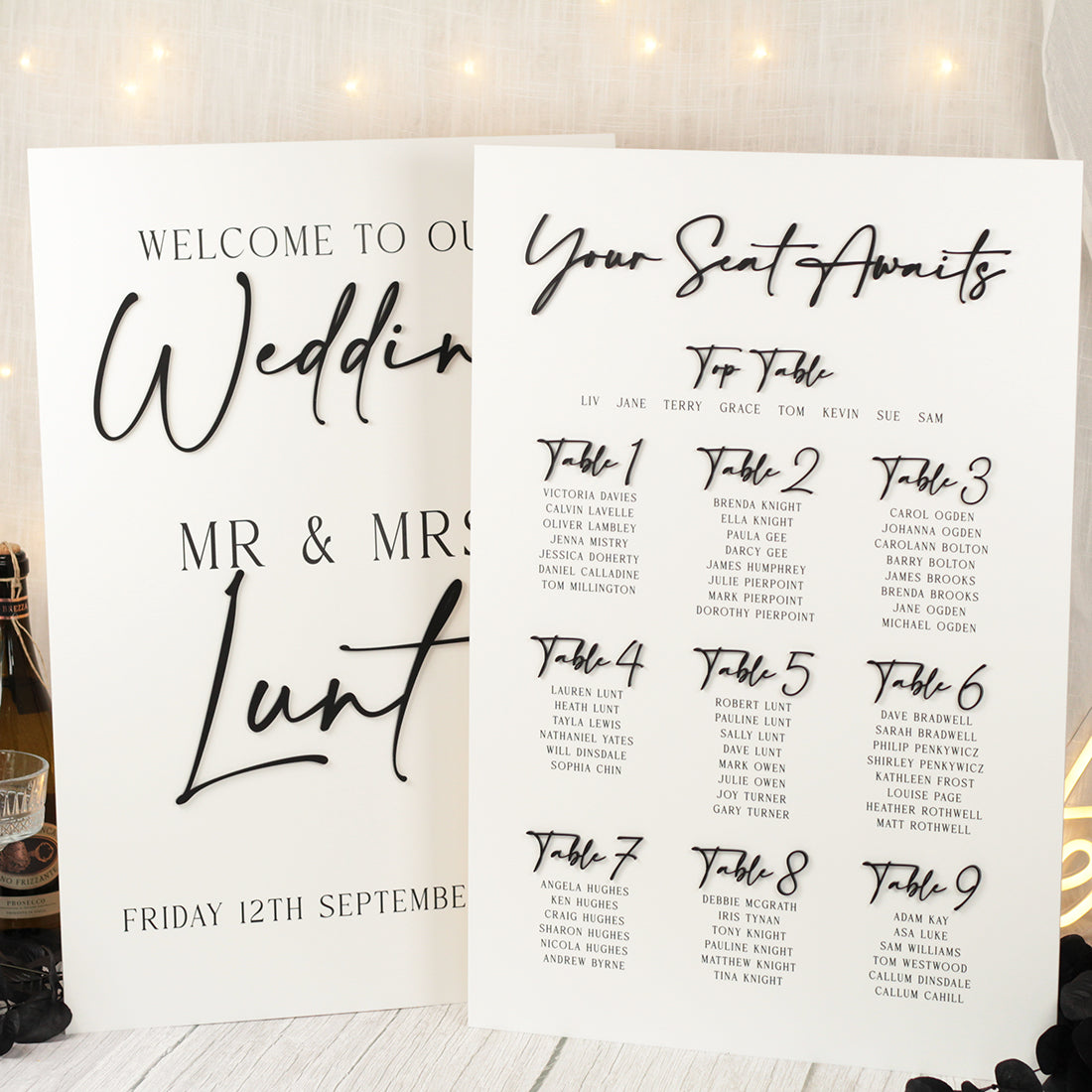 Pen Script Table Plan