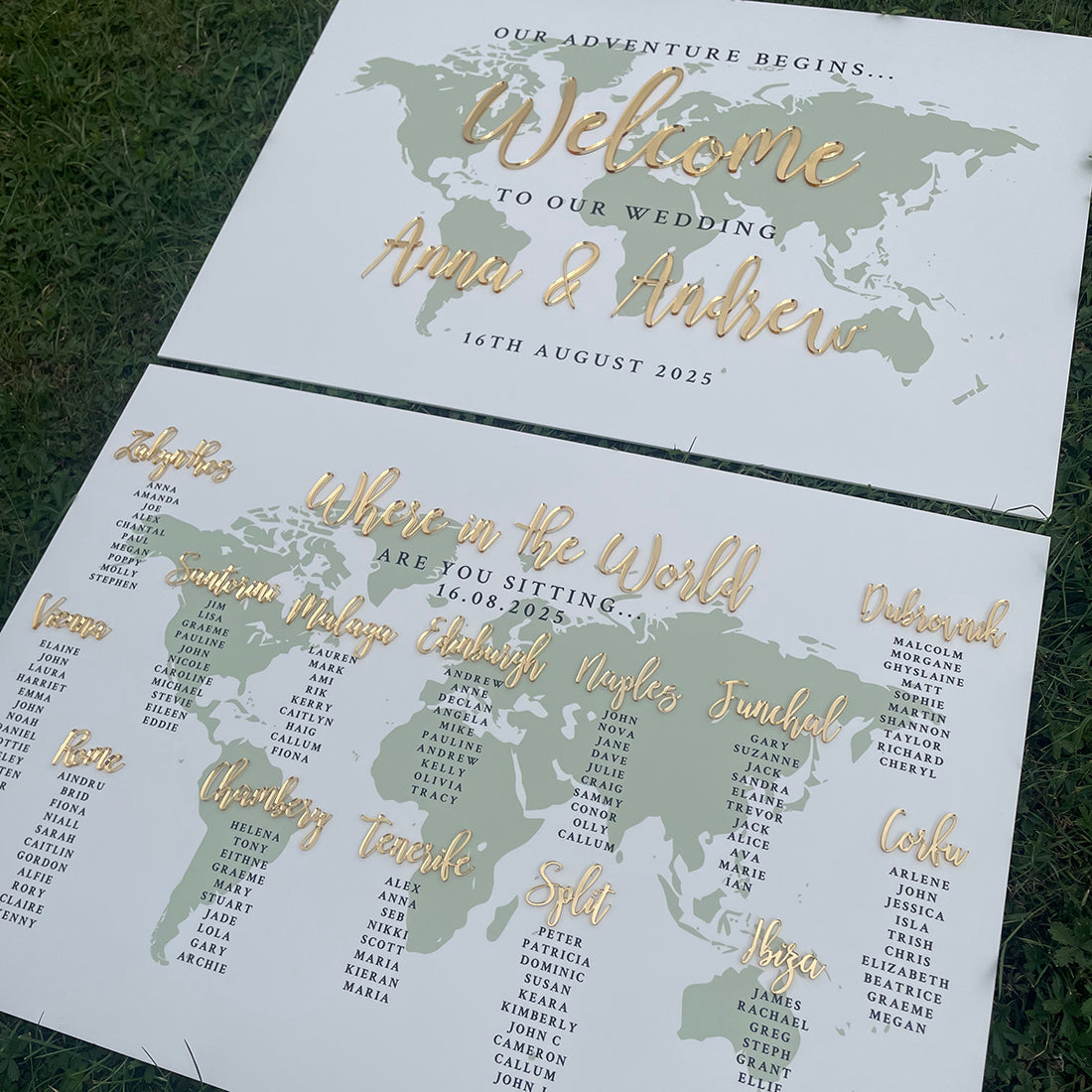 Where in the World Welcome to Our Wedding Sign
