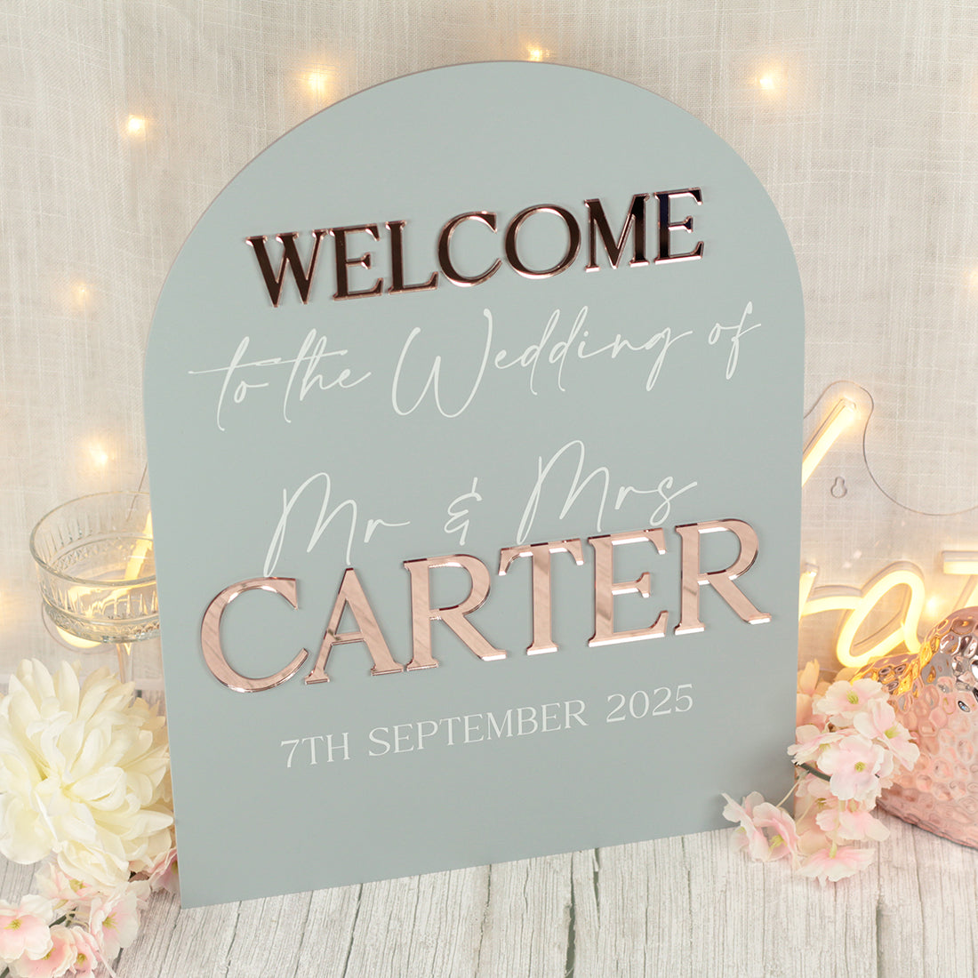 Manhattan Welcome to Our Wedding Acrylic Sign