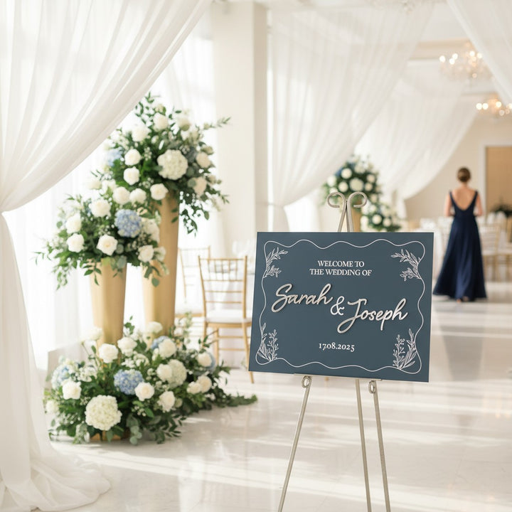 Wavy Edge Acrylic Welcome Sign