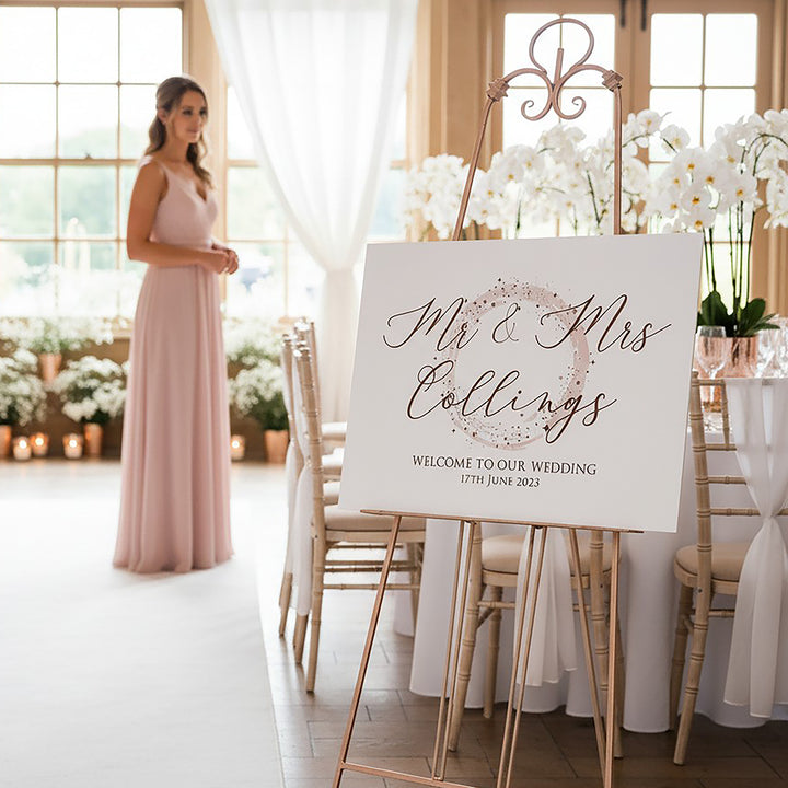 Sparkly Circle Welcome to Our Wedding Sign