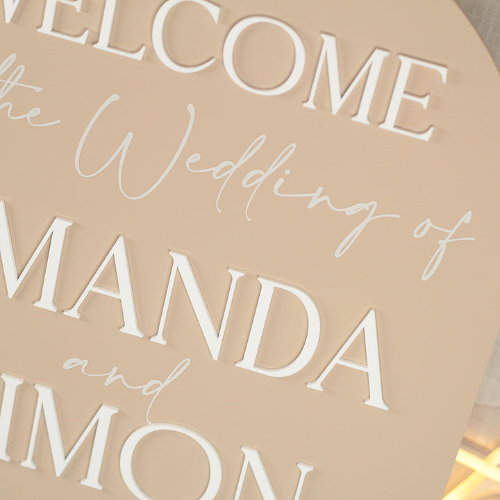 Manhattan Welcome to Our Wedding Acrylic Sign