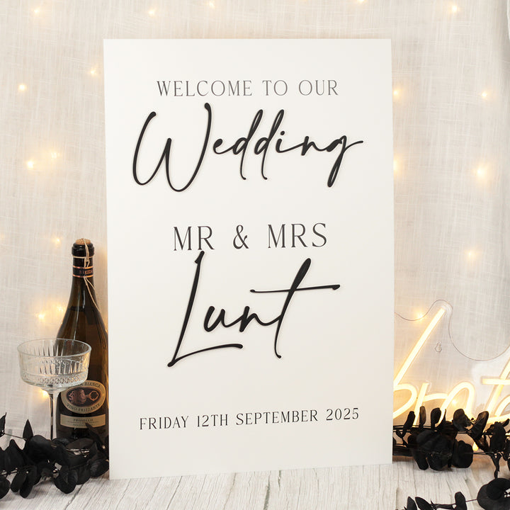 Pen Script Welcome Sign