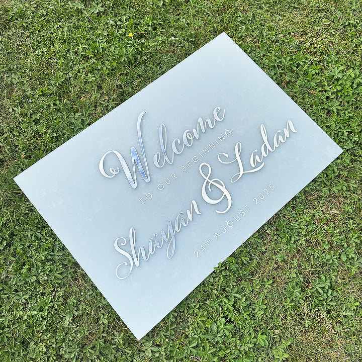 Frost Acrylic Welcome Sign