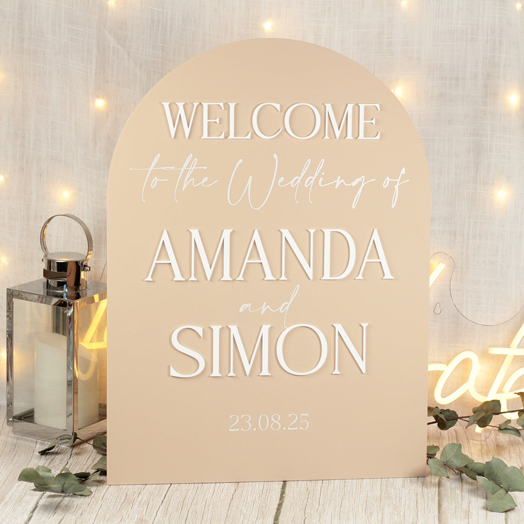 Manhattan Welcome to Our Wedding Acrylic Sign