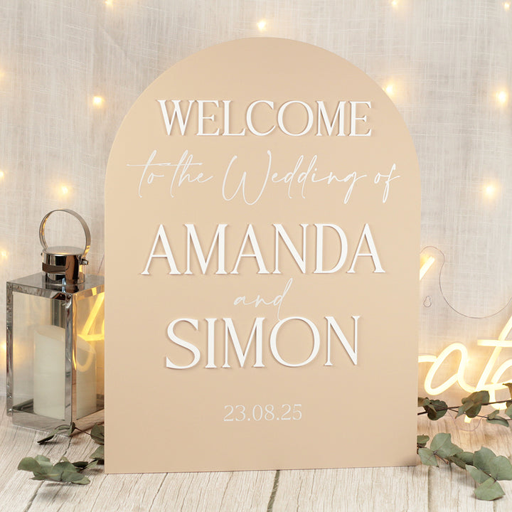 Manhattan Welcome to Our Wedding Acrylic Sign