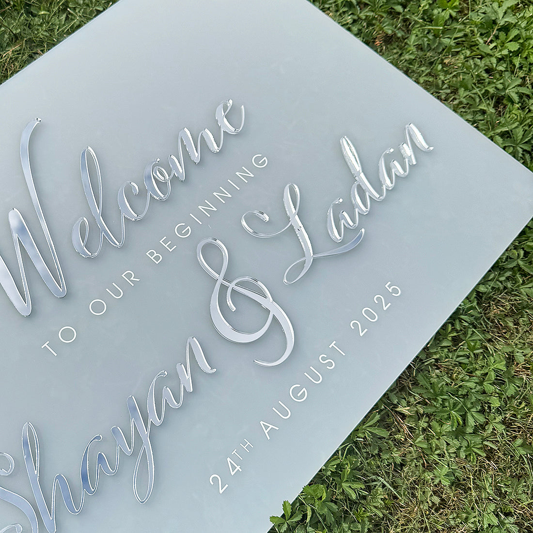 Frost Acrylic Welcome Sign