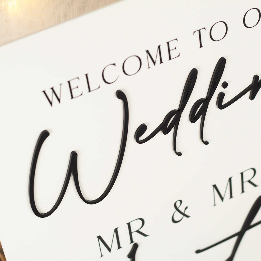 Pen Script Welcome Sign