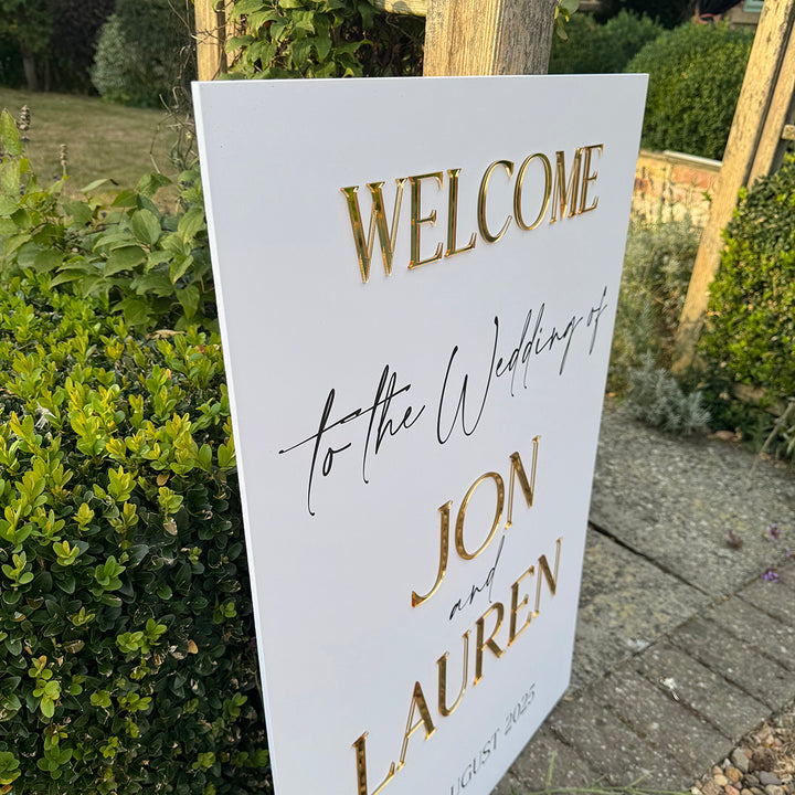 Manhattan A1 Welcome to Our Wedding Sign