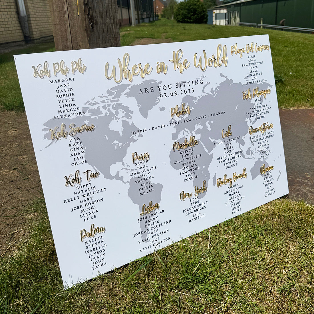 Where in the World are you Sitting Table Plan