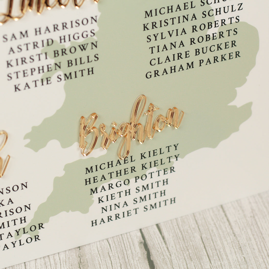 Where in the UK are you Sitting Table Plan