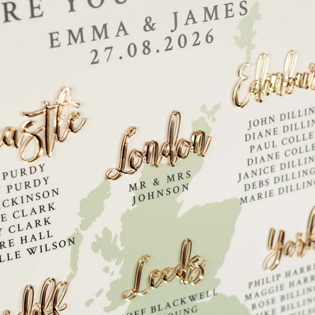 Where in the UK are you Sitting Table Plan