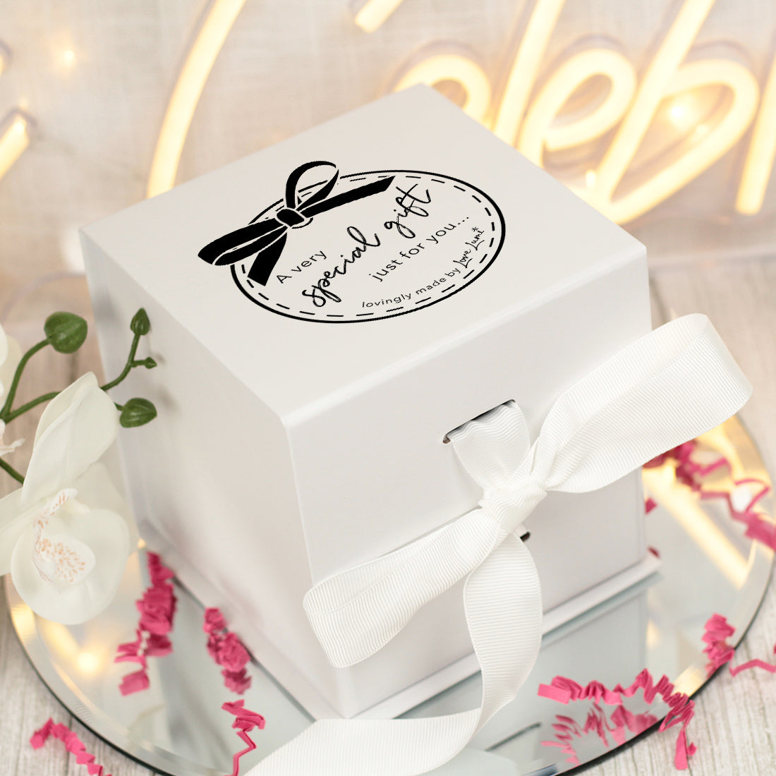 Love Heart Bridal Party Stemless Glass and Gift Boxed Set