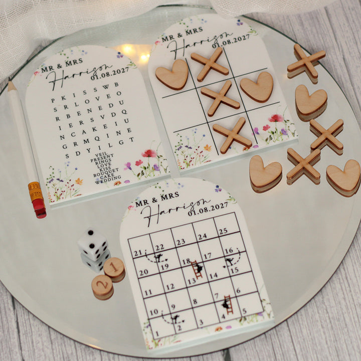 Watercolour Wildflower Wedding Games for Guests